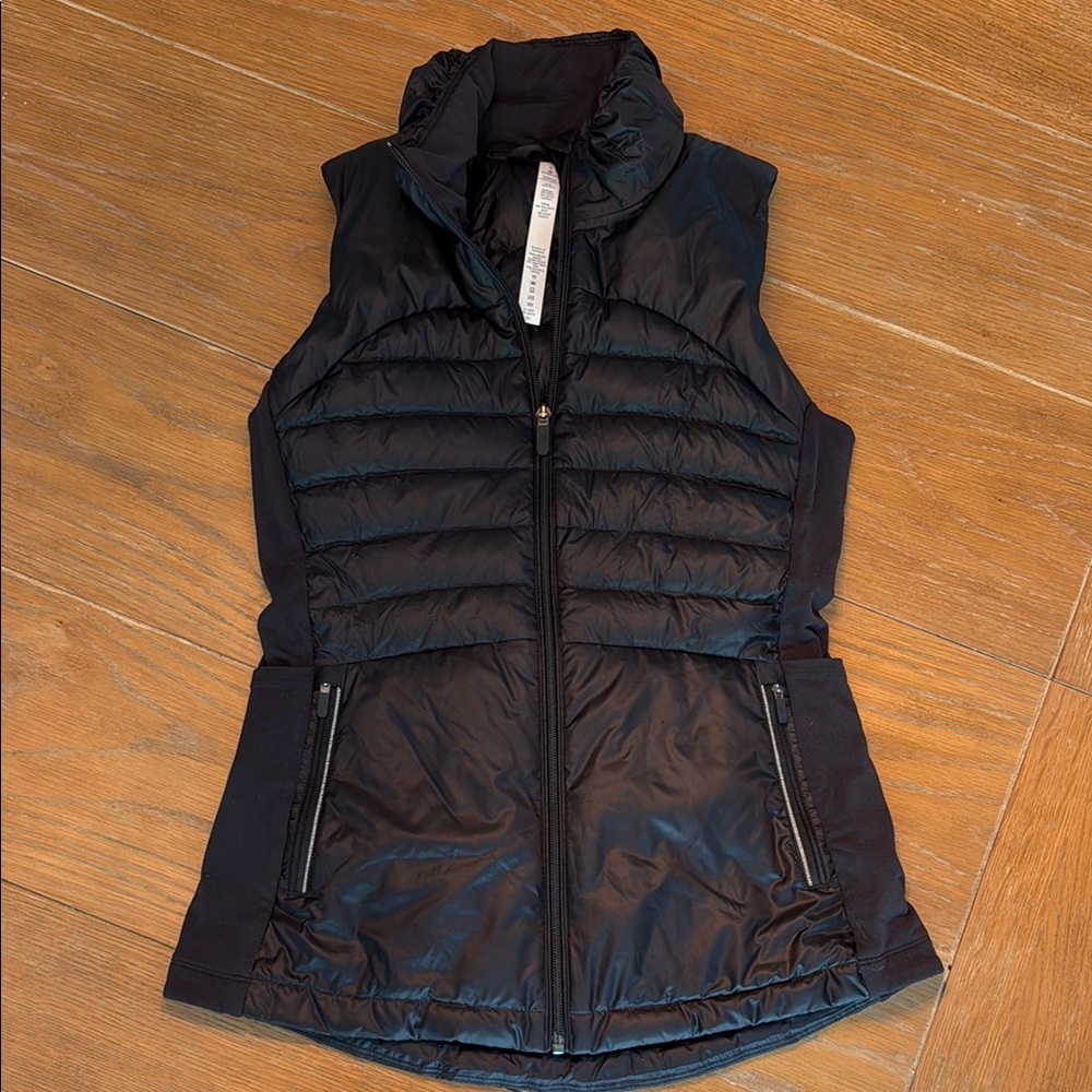 Lululemon Black Quilted Puffer Vest High Collar